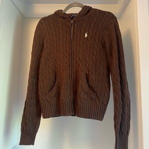 Ralph Lauren | Zip-Up Cable-Knit Sweater
